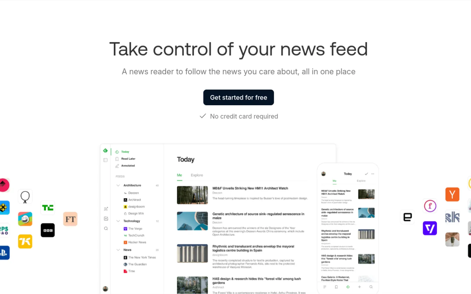 Feedly screenshot