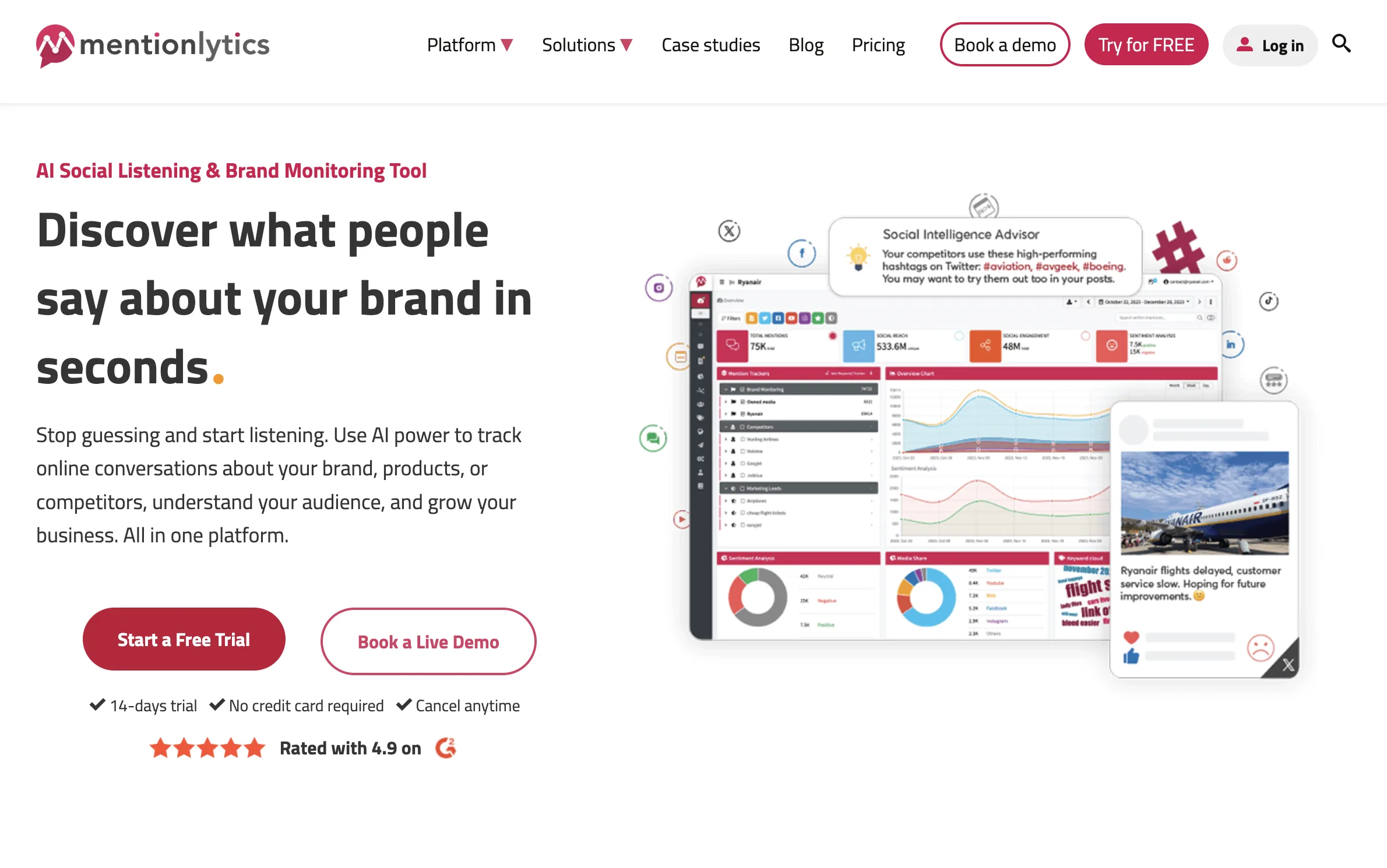 Mentionlytics screenshot