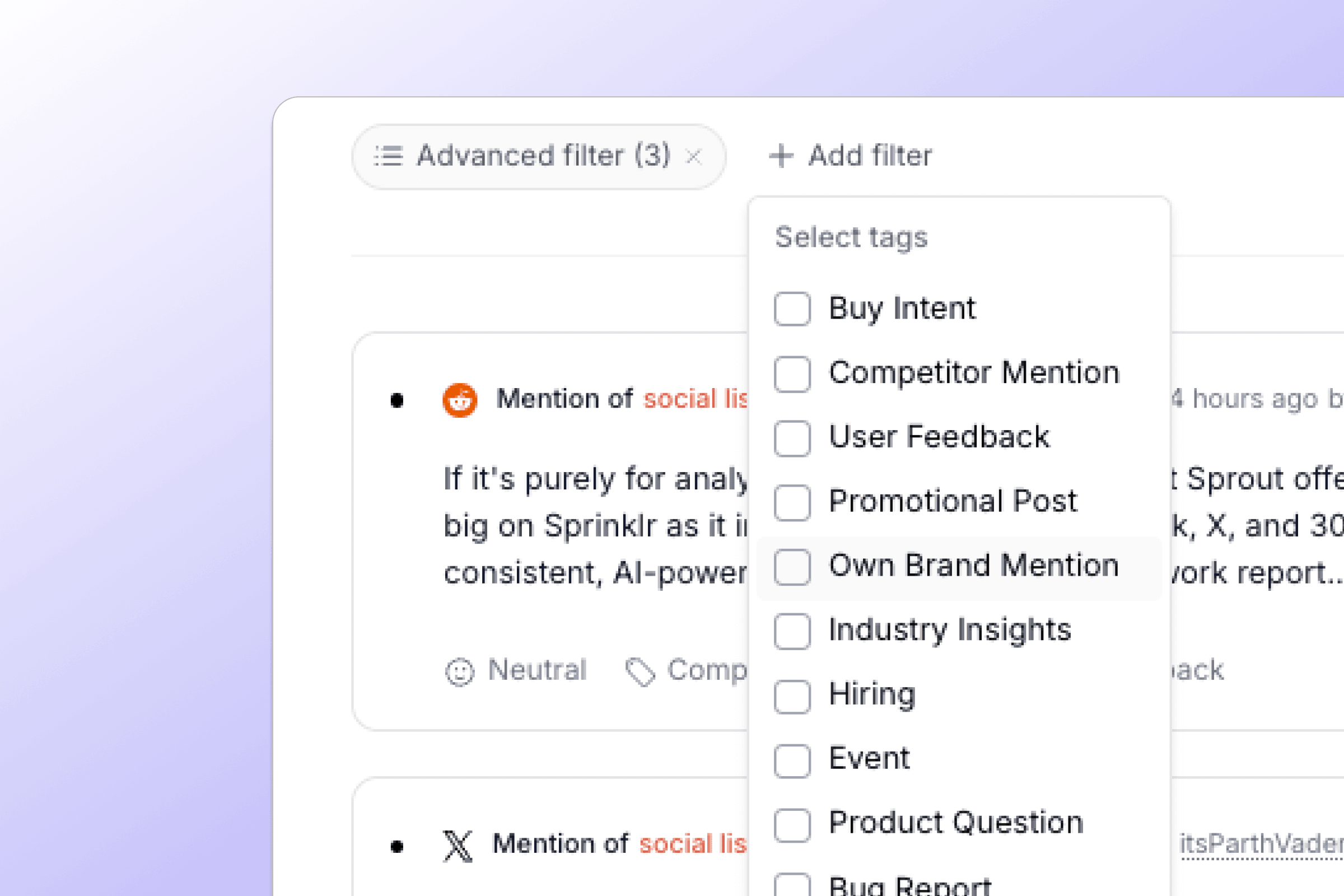 Set up high signal alerts visual