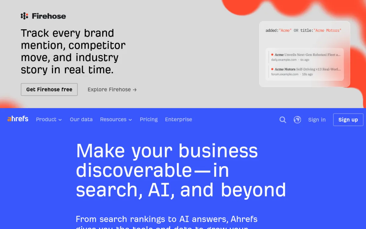 Ahrefs — backlink and SEO competitor analysis
