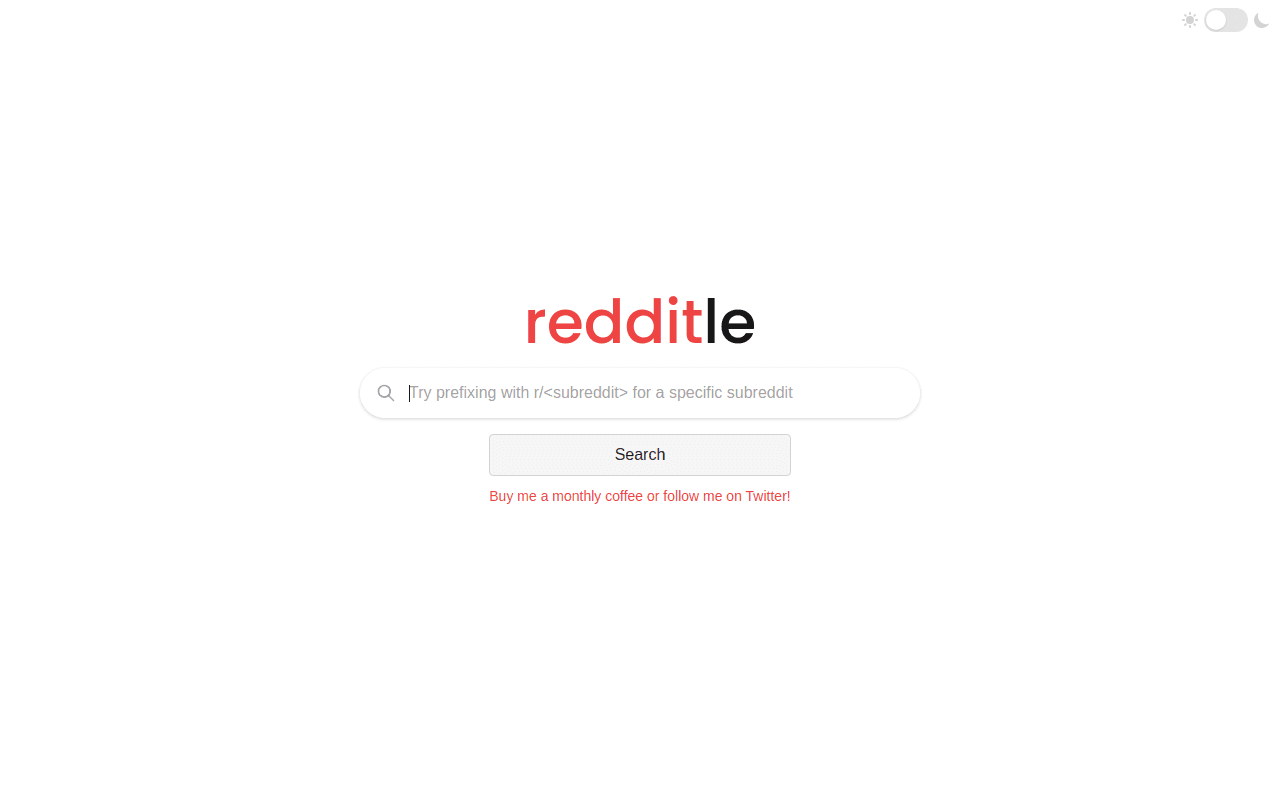 Redditle search engine that uses Google index to search Reddit more effectively