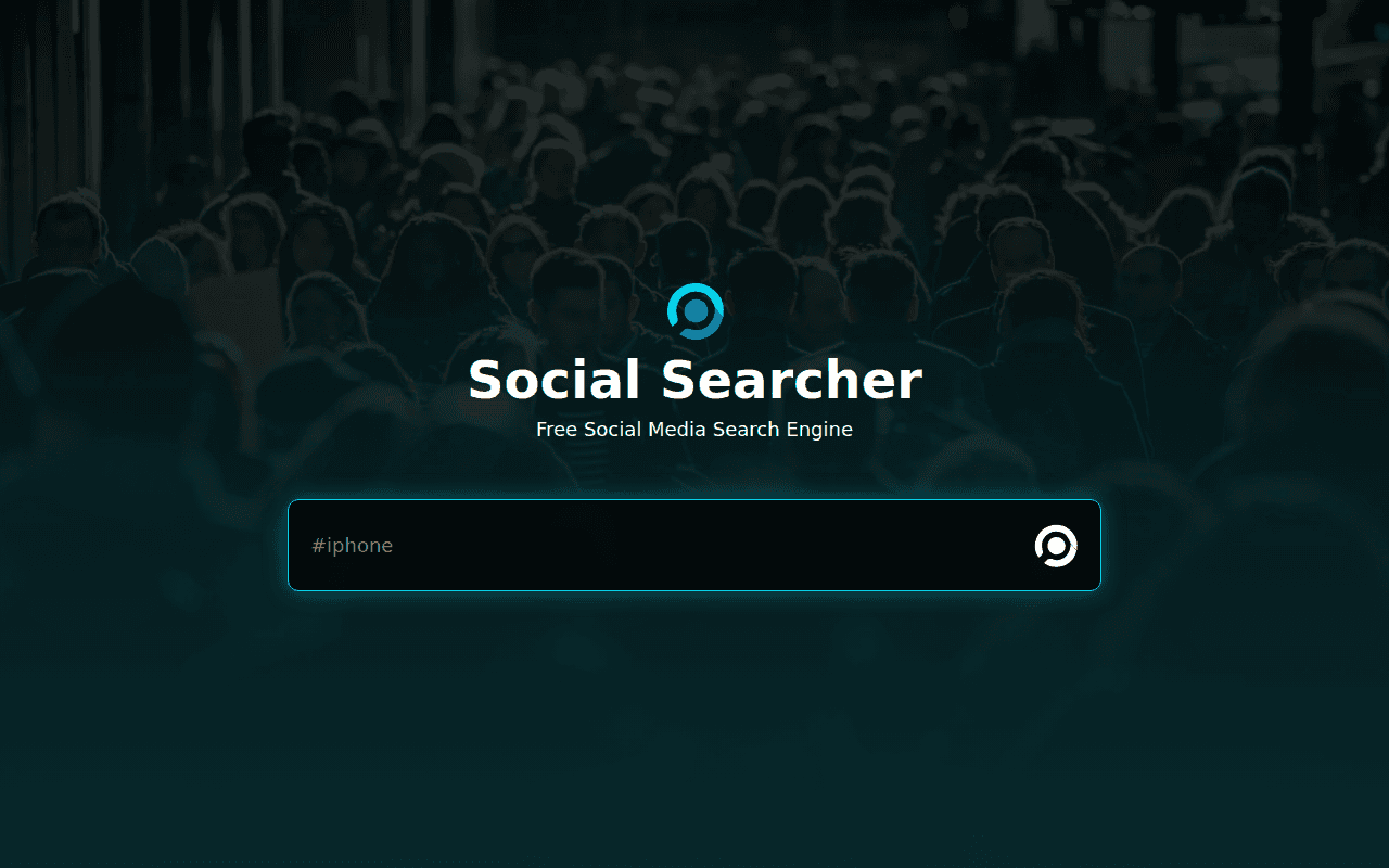 Social Searcher free social media search engine with real-time keyword search