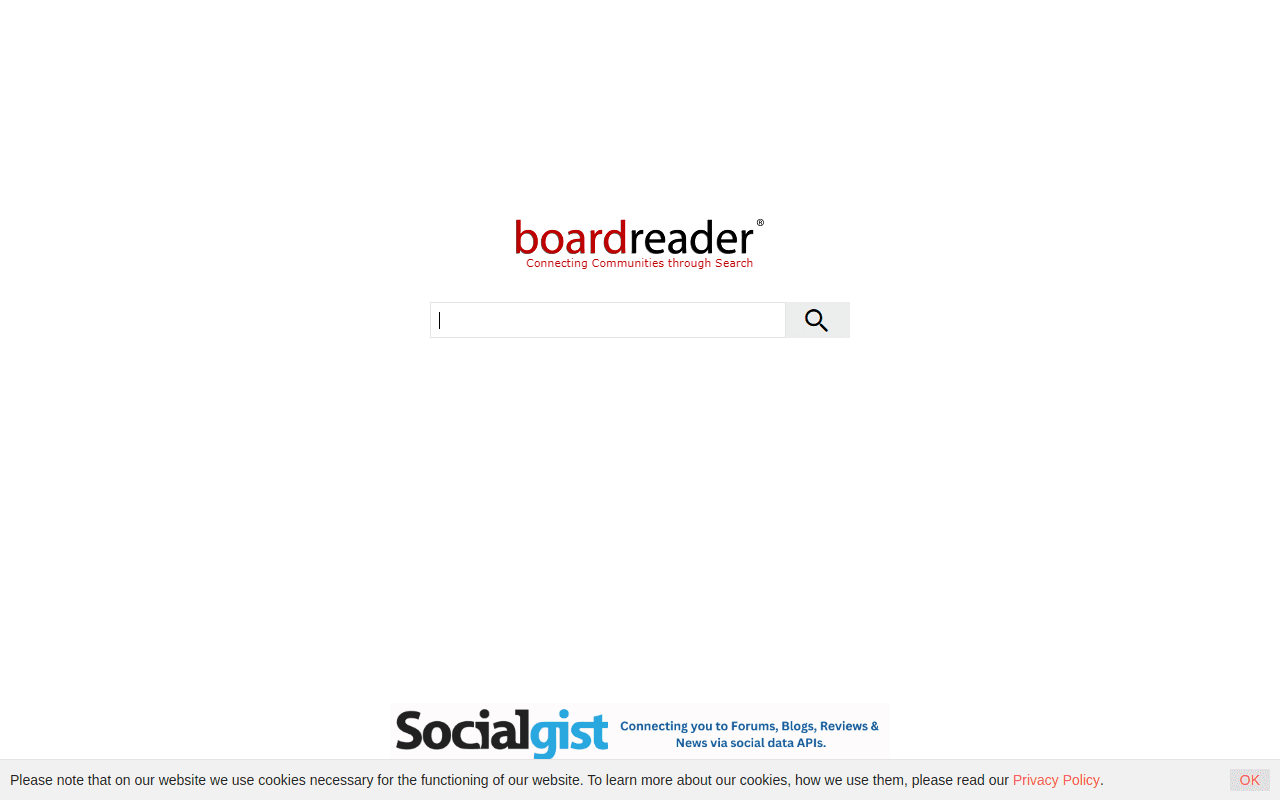 Boardreader forum search engine for finding discussions across Reddit and message boards