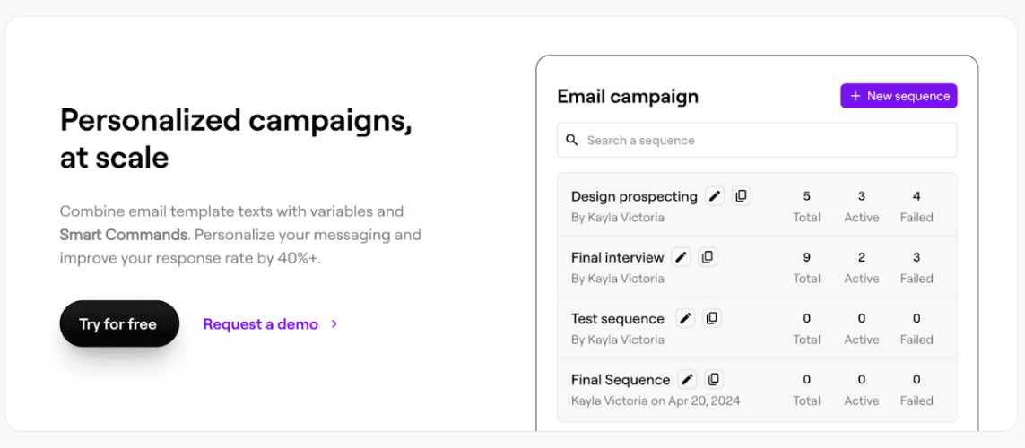 Personalized campaigns at scale - Juicebox sequences