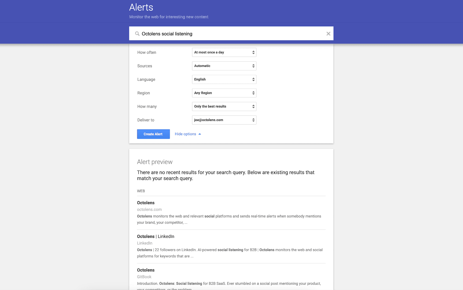 google advanced setup