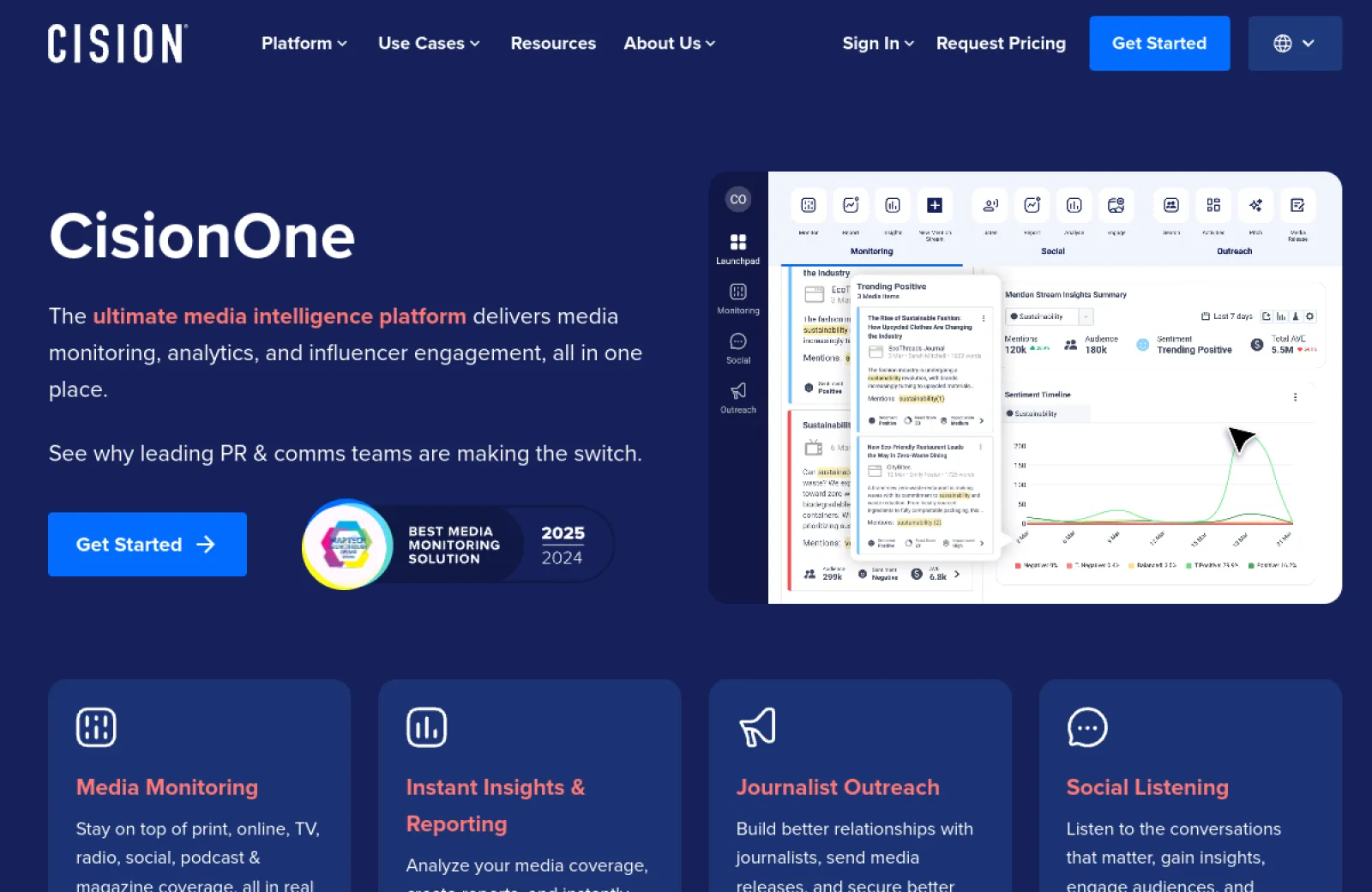 Cision screenshot