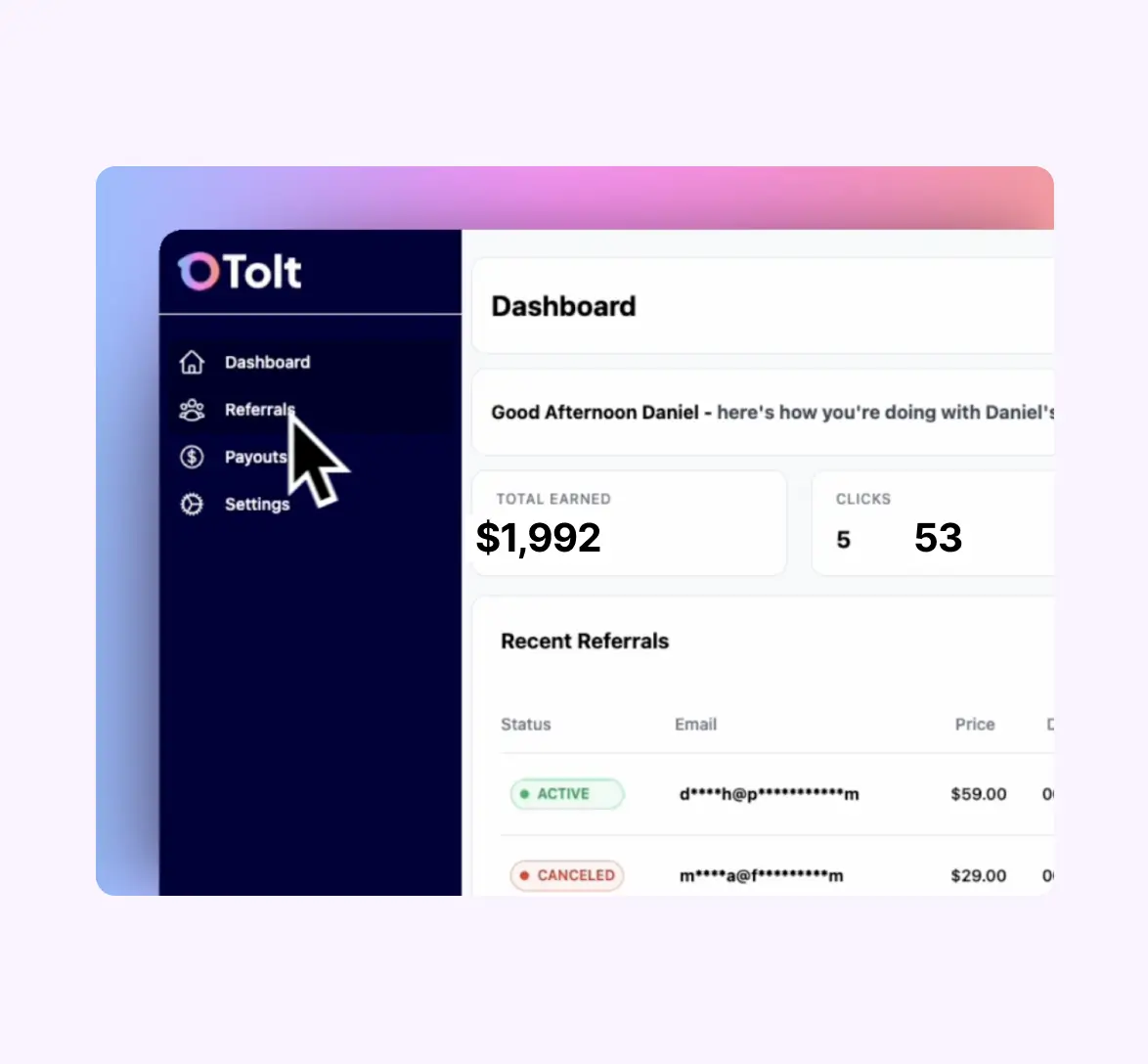 Step 3: Earn - Get 50% commission for 12 months for every paying customer you refer