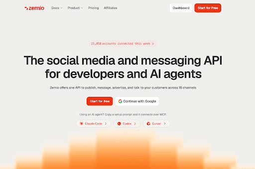 Zernio social media API
