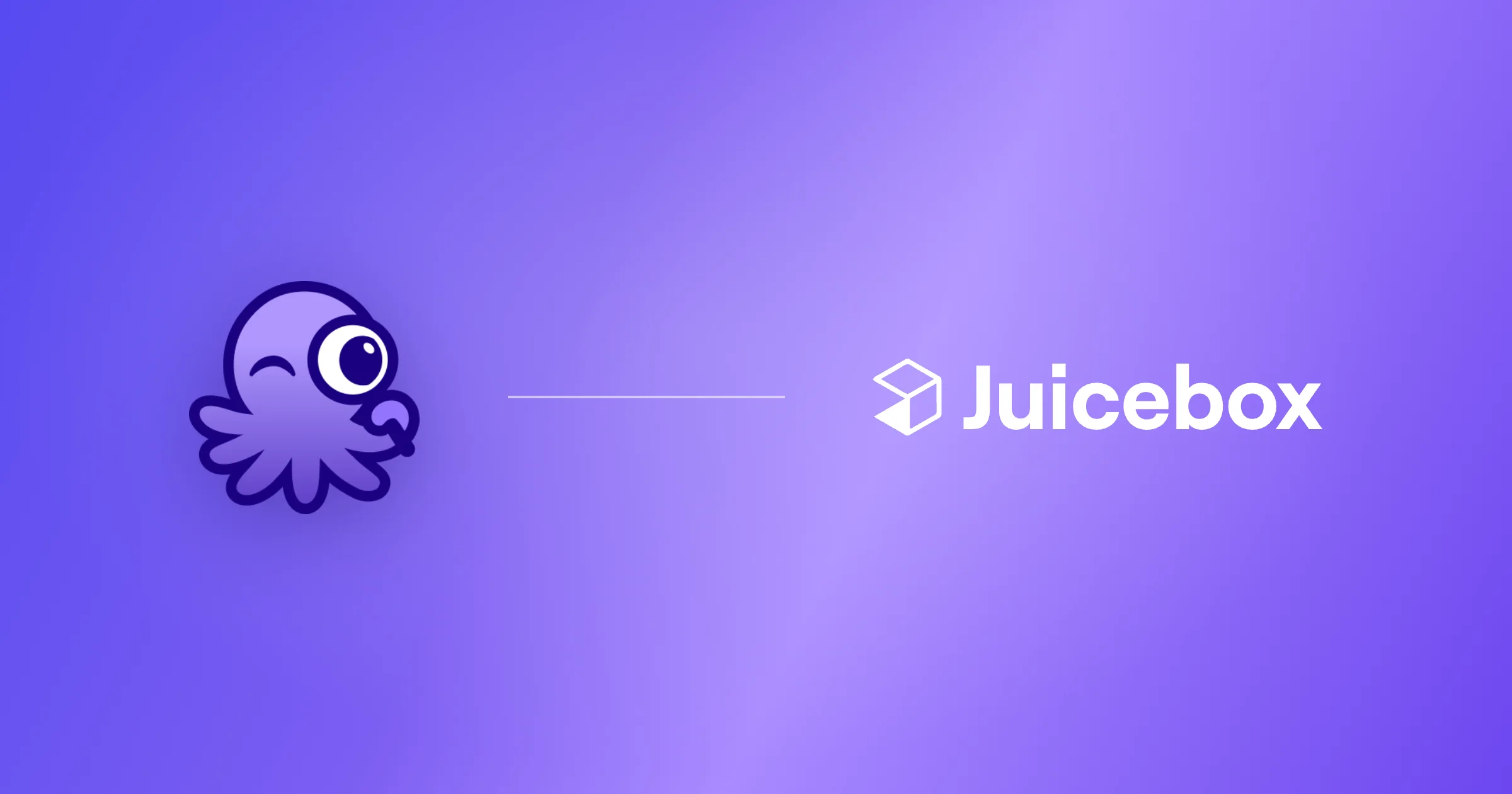 Juicebox and Octolens customer story cover with both logos on a purple gradient