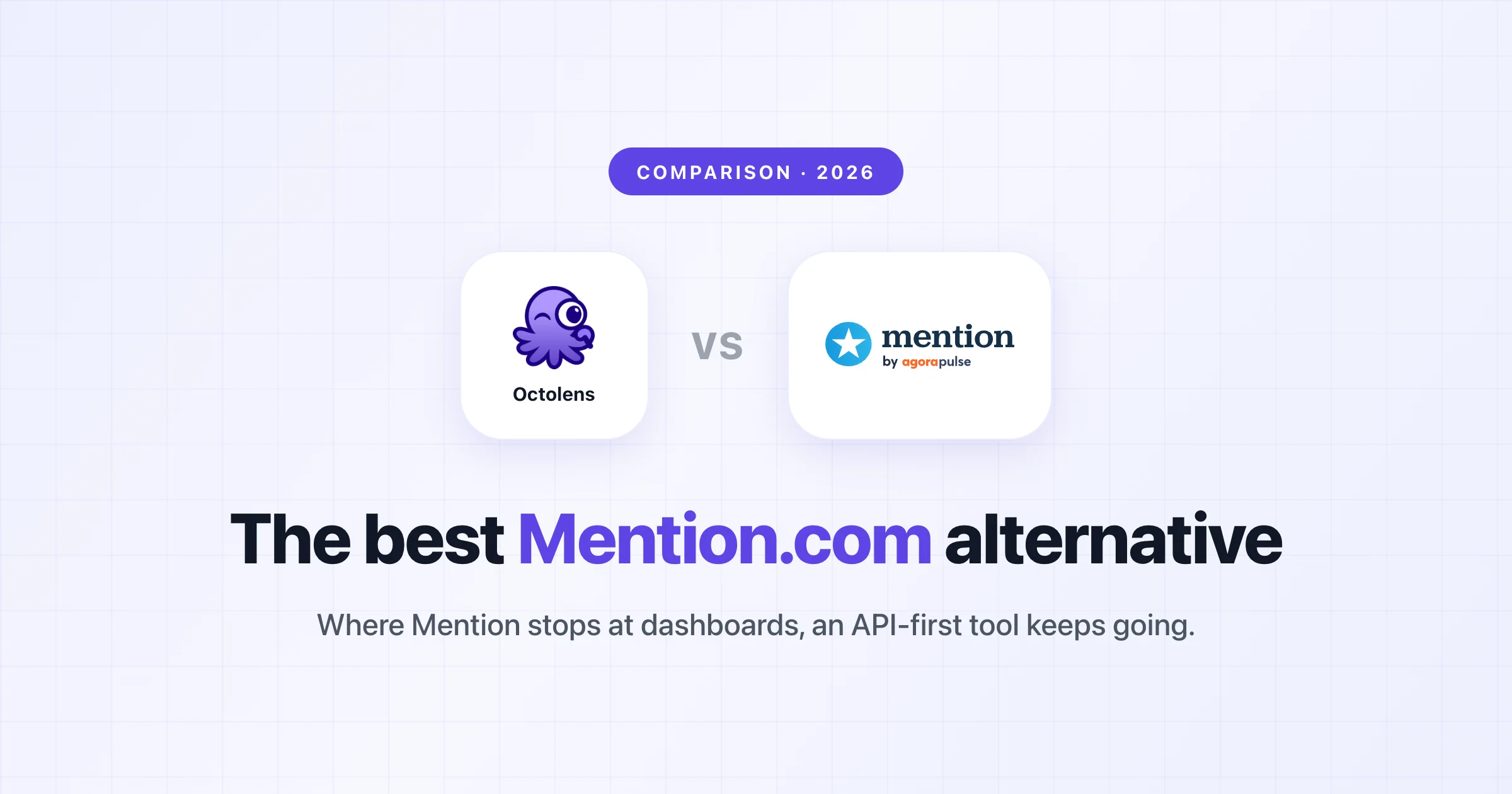 Comparison cover: Octolens vs Mention.com, the best Mention.com alternative in 2026