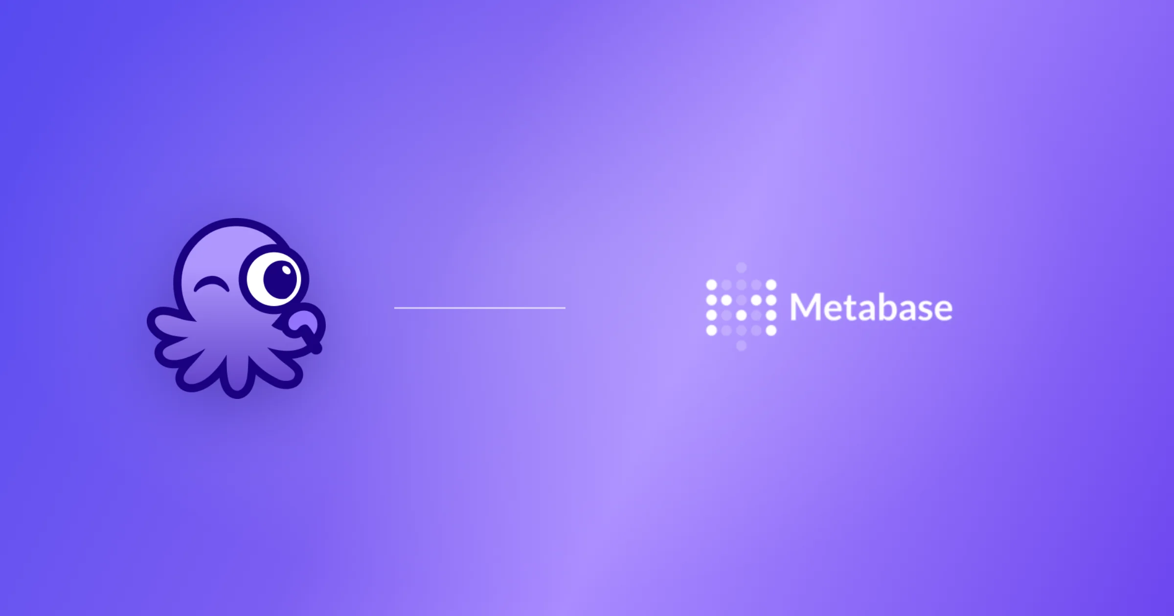 Metabase and Octolens customer story cover with both logos on a purple gradient