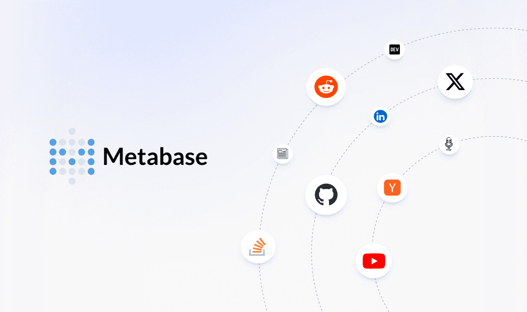 Metabase's community spans Hacker News, Reddit, LinkedIn, X, GitHub and more — all monitored in one place with Octolens