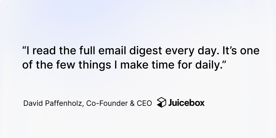 David Paffenholz, Co-Founder & CEO, Juicebox, Octolens power user