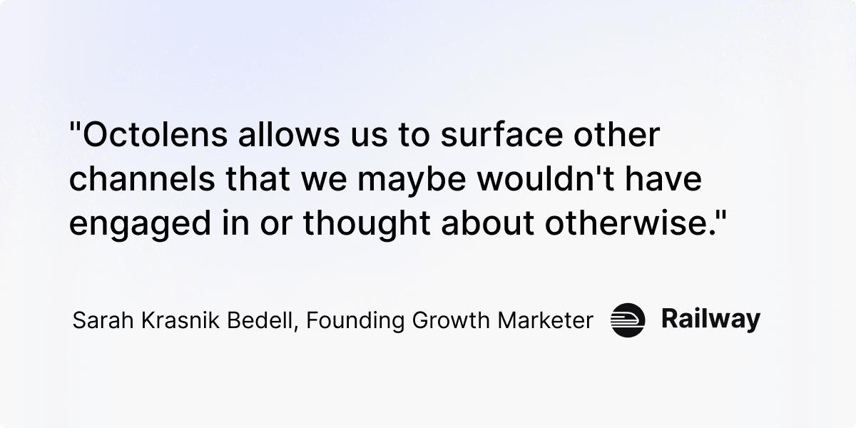 Sourfacing new channels to concentrate on with octolens