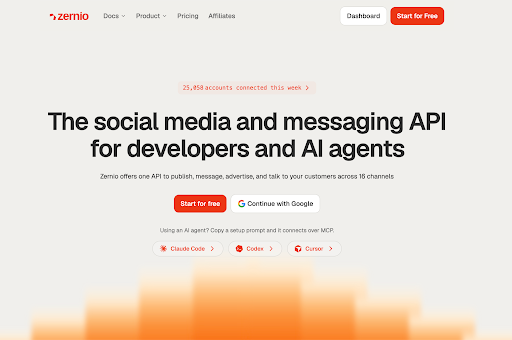Zernio social media API