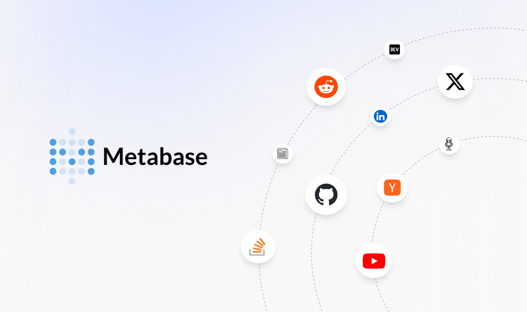 Metabase's community spans Hacker News, Reddit, LinkedIn, X, GitHub and more — all monitored in one place with Octolens
