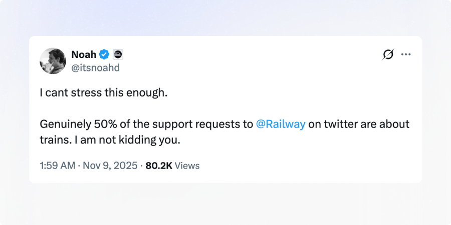 X post Railway