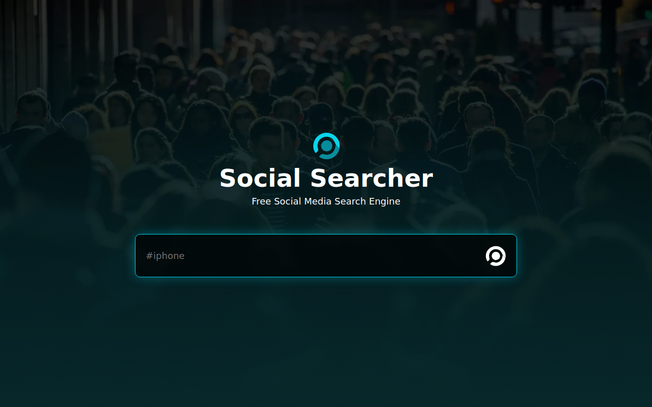 Social Searcher free social media search engine with real-time keyword search