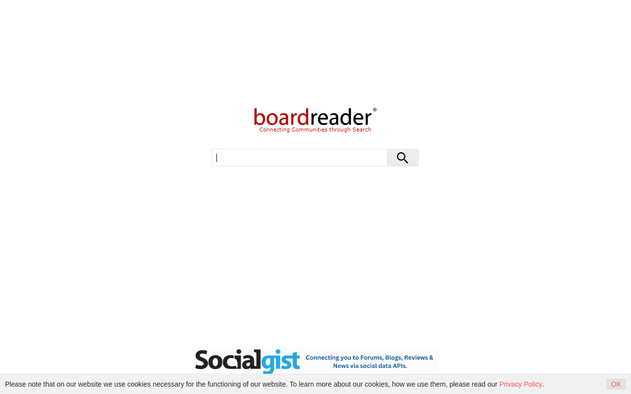 Boardreader forum search engine for finding discussions across Reddit and message boards
